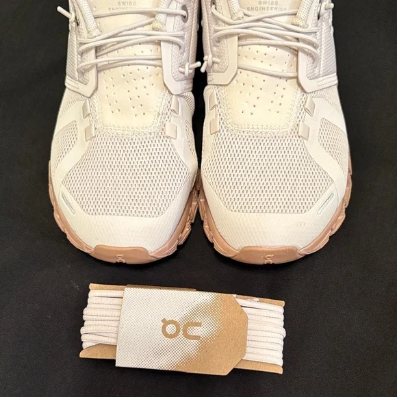 On Cream and Tan Athletic Shoes ON Cloud 5 Sneakers Women’s size 6.5 - Picture 9 of 14